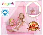 Children's pop up Tent Fairy Princess Castle Playhouse Cubby Toy Tent Pop Up-imagination play - Pink