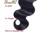 (46cm , Hair Bundles) - Amella Hair 8A Brazilian Virgin Hair Body Wave 1 Bundles 100% Unprocessed Brazilian Body Wave Remy Human Hair Extensions(46cm )