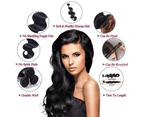 (16/18/20+36cm , Body Wave Bundles with Free Closure) - Amella Hair 100% Unprocessed Brazilian Body Wave Bundles with Closure (16 18 20 +14Closure, Natural