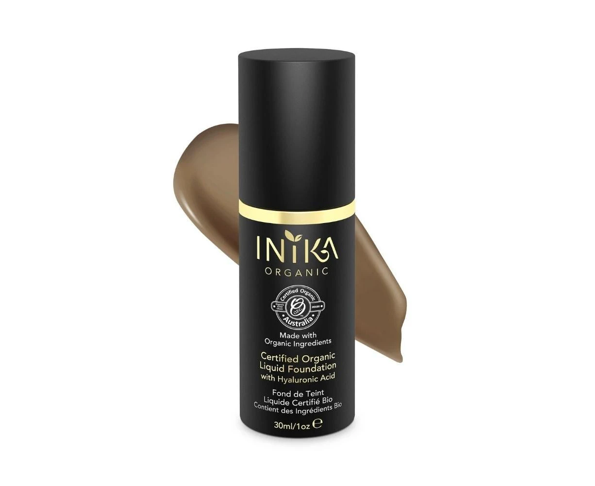 INIKA Certified Organic Liquid Foundation Tinted Moisturiser 30 ml Organic - Toffee