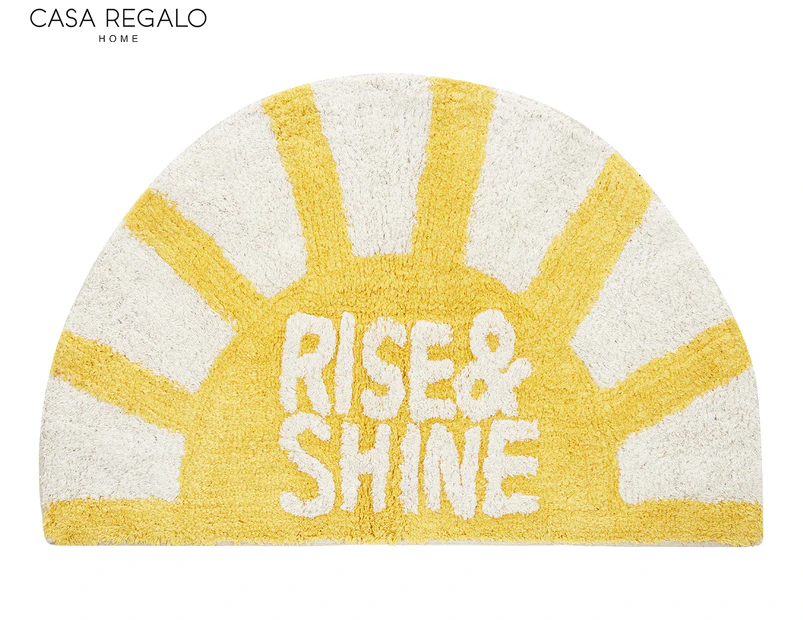 Casa Regalo 80x50cm Rise & Shine Bath Mat - Yellow