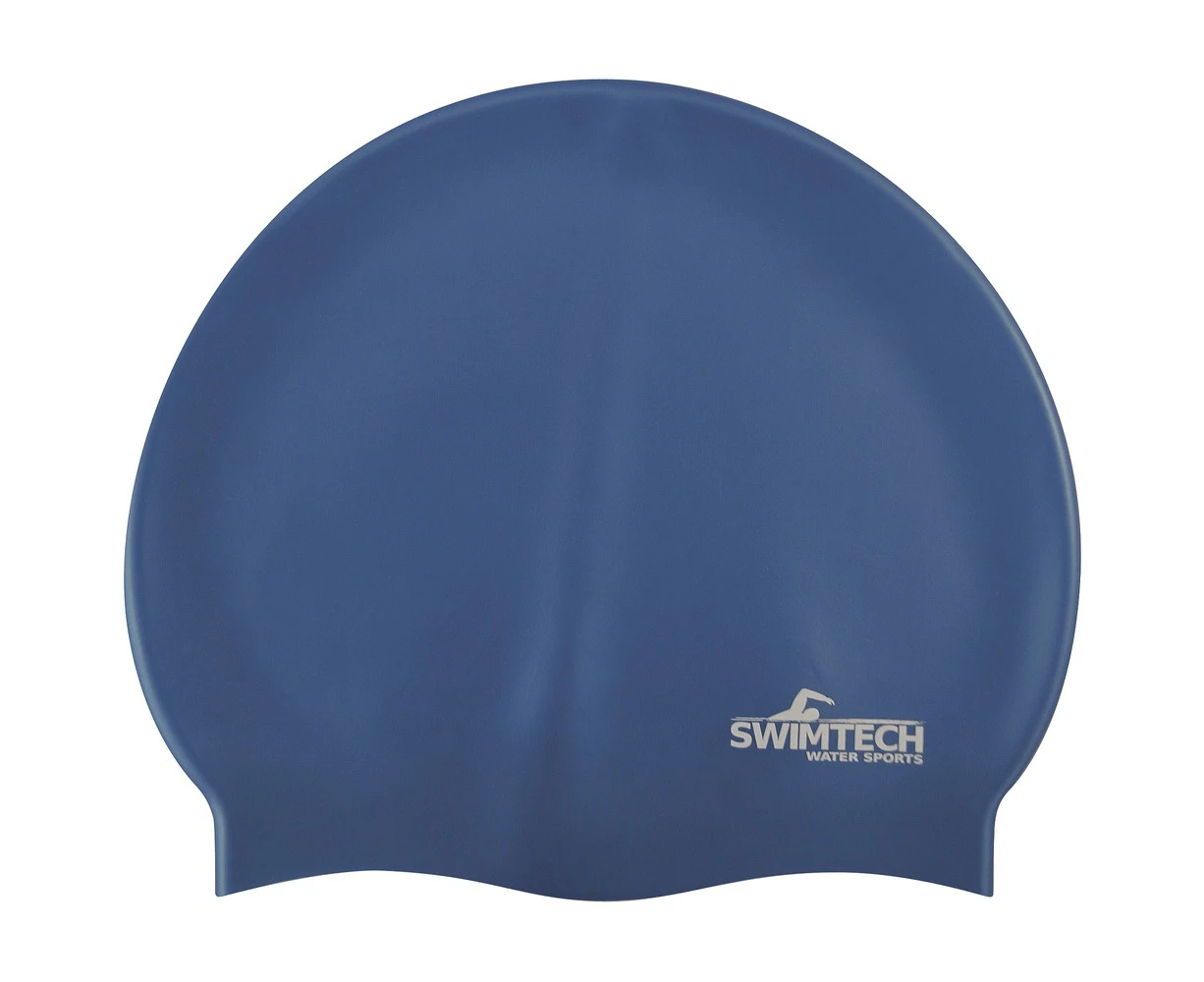 SwimTech Unisex Adult Silicone Swim Cap (Royal Blue) - RD265