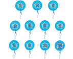 Amscan 18 Inch Glitter Star Design Circular Foil Birthday Age Balloon (Blue) - SG3732