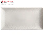 Maxwell & Williams 35cm White Basics Diamonds Rectangular Platter - White
