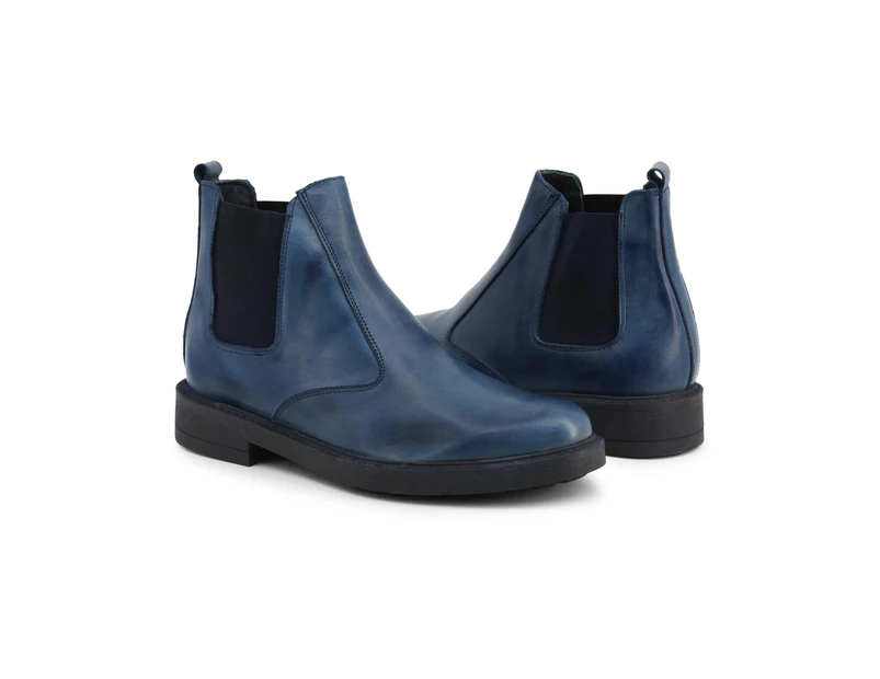 Duca Di Morrone 401D_Pelle Blue Mens  Ankle Boots