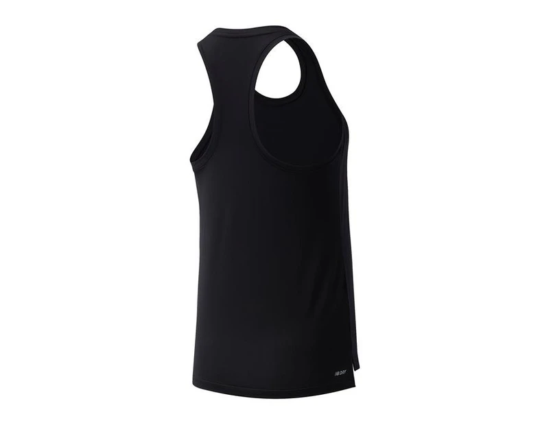 New Balance Womens Run Tank Top Sleeveless Vest Sports Training Fitness Gym - Black