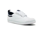 Mens Dunlop Classic Canvas Volleys Volley Sneakers Casual Shoes Black White Synthetic - White/Navy