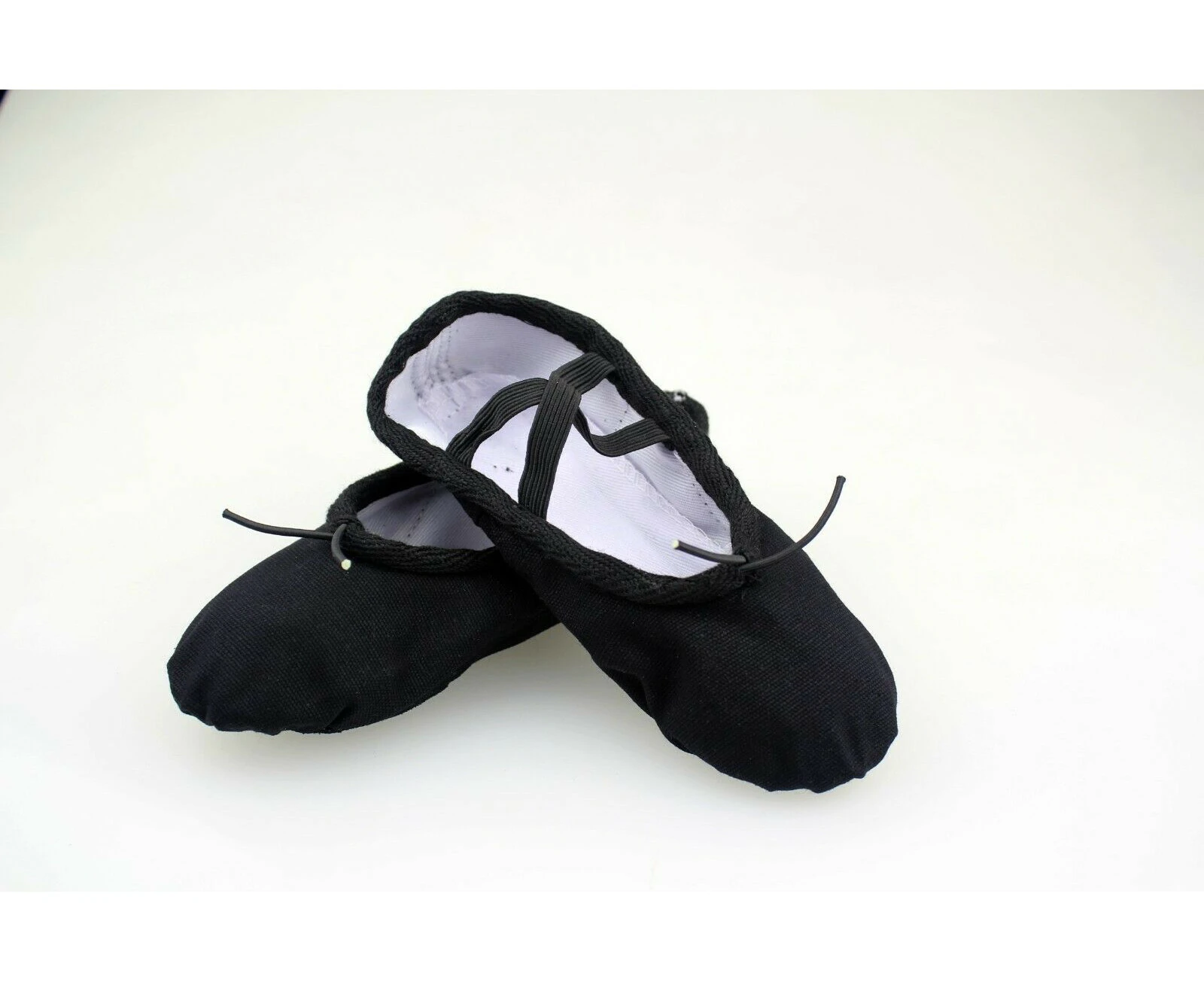 Canvas Ballet Dance Kids Girls Womens Ladies Slipper Shoes Black Pink White Red Leather