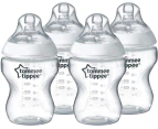 Tommee Tippee Closer to Nature Clear Baby Bottles, Clear, 260ml, 4 Pack