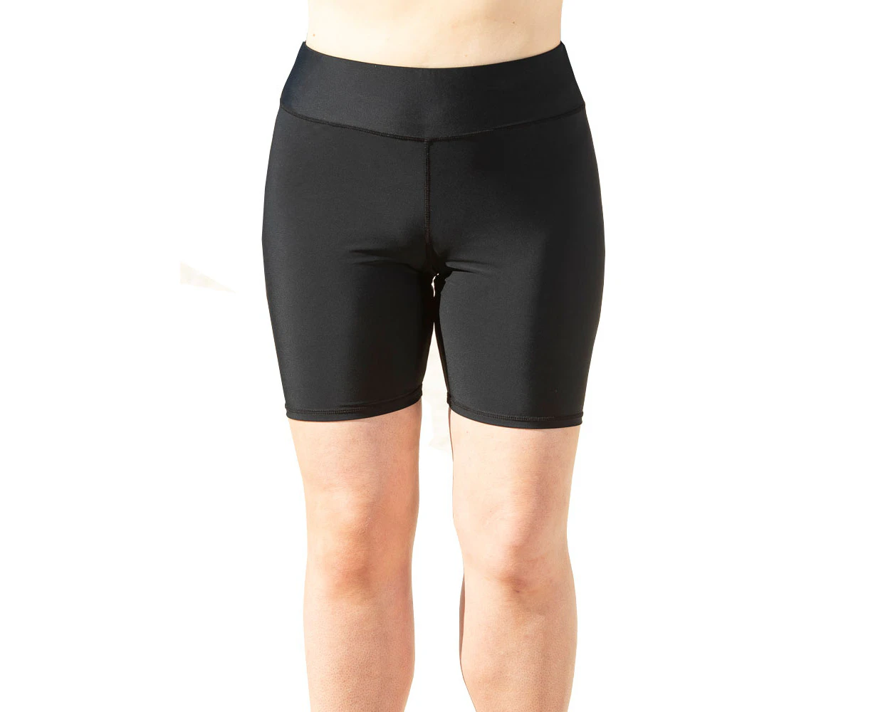 LaSculpte Women's Tummy Control Sustainable Long Swim Short - Black