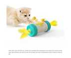 Indoor Cat Toys Self-Rotating Feather Tumbler Realistic Balance Aqua