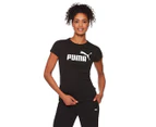 Puma Women's Essential Logo Tee / T-Shirt / Tshirt - Puma Black
