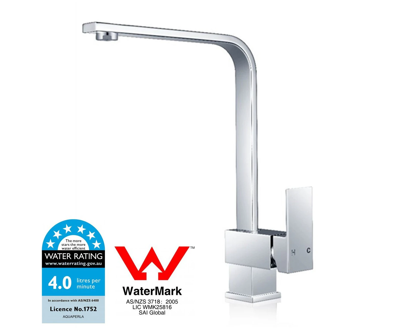 WELS Kitchen Sink Mixer Tap Solid Brass 360°Bar Sink Faucet Chrome