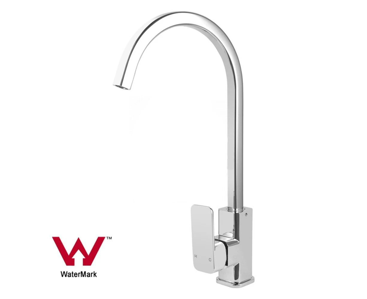 WELS 360°Swivel Gooseneck Kitchen Sink Mixer Tap Bar Faucet Chrome