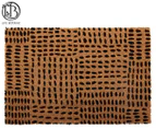 Life Botanic 40x60cm Dash PVC Backed Coir Doormat - Natural/Black