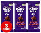 3 x Cadbury Dairy Milk Roast Almond 180g