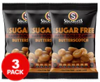 3 x Sugarless Confectionery Aura Hard Boiled Drops Butterscotch 70g