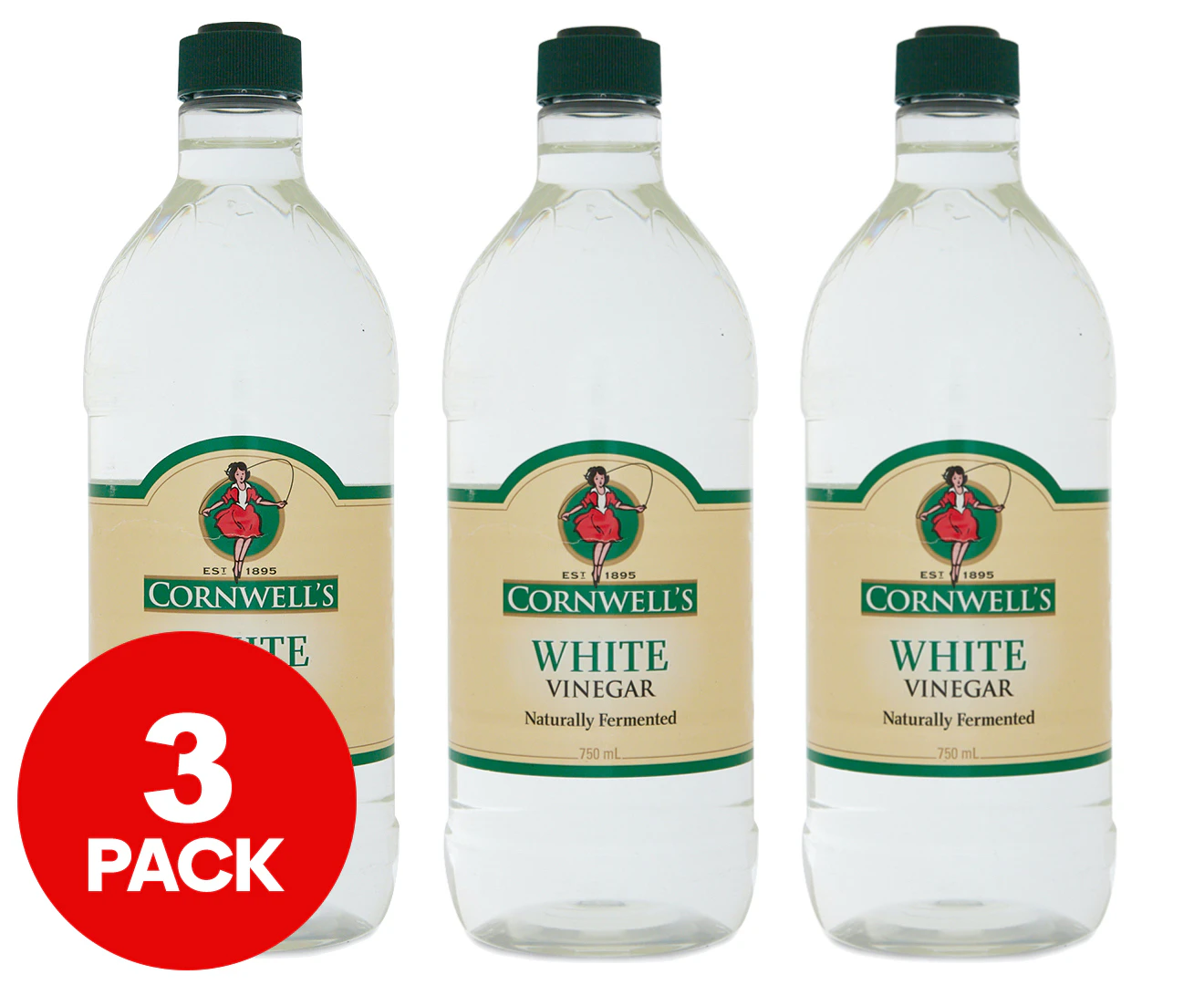 3 x Cornwell's White Vinegar 750mL