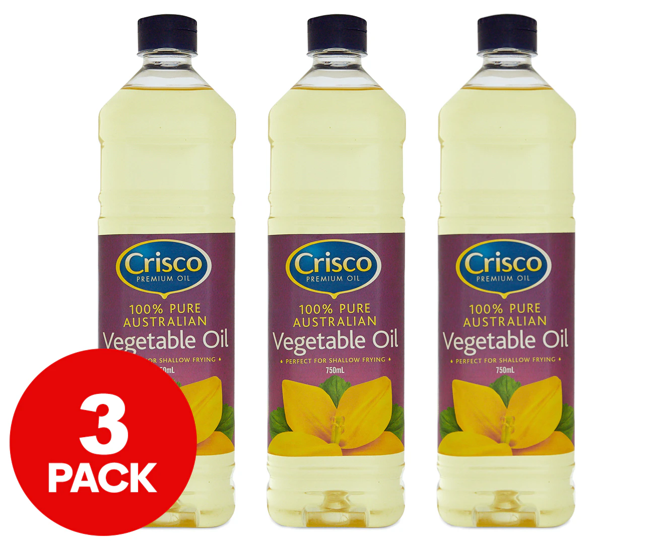 3 x Crisco Vegetable Oil 750mL