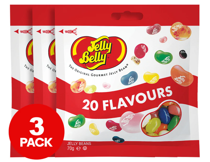 3 x Jelly Belly Jelly Beans Assorted 70g