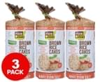 3 x Rice Up Popped Organic Whole Grain Brown Rice Cakes Himalayan Salt 120g 1