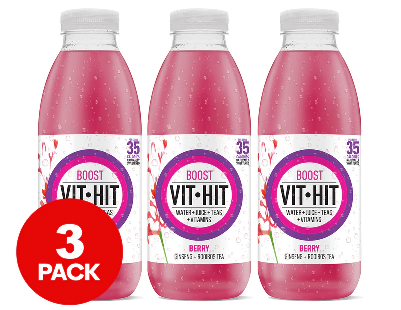 3 x VITHIT Boost Berry 500mL