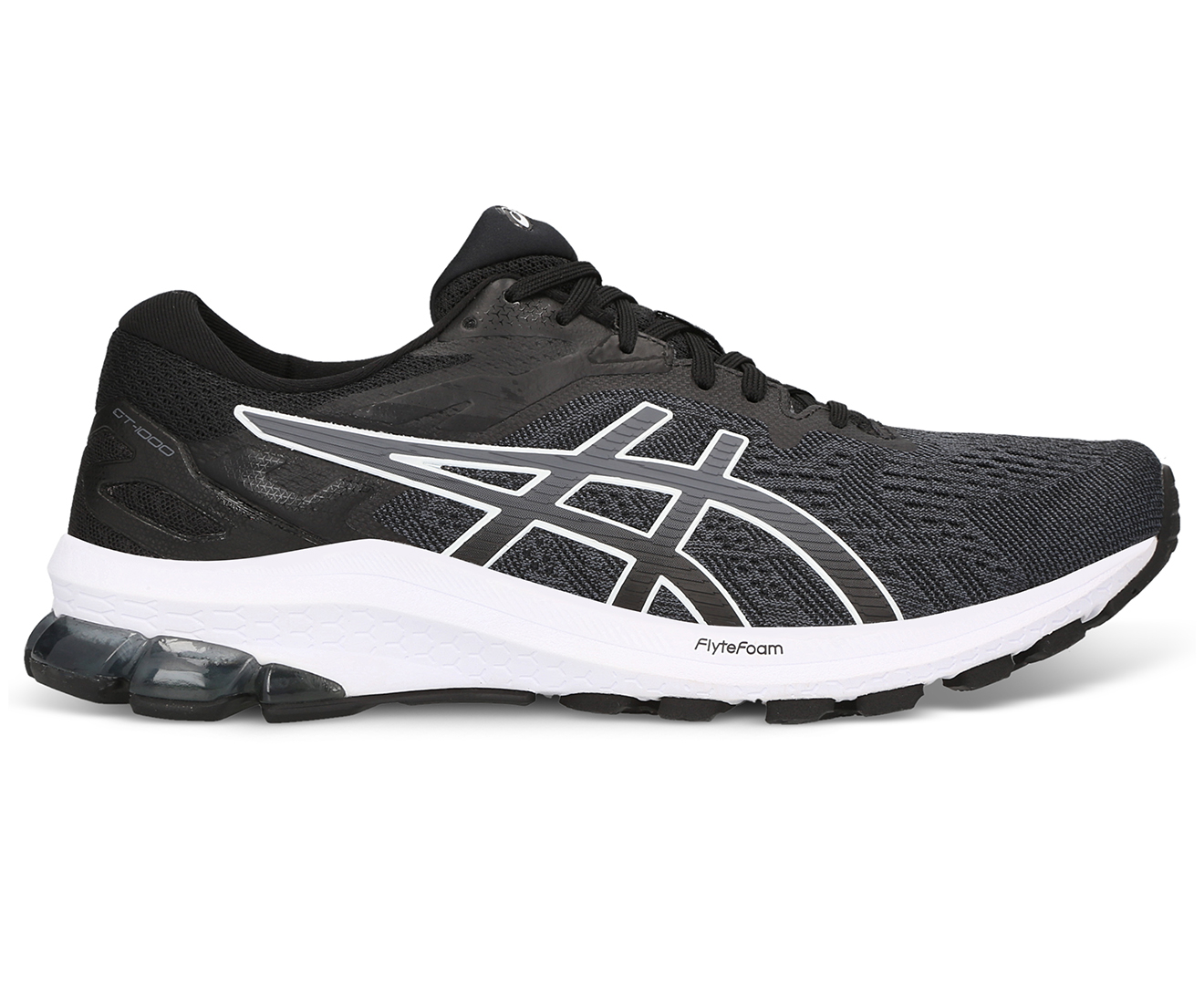 asics womens running shoes black and white