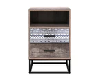 Designer Bedside Tables Drawers Side Table Wood Nightstand Storage Cabinet Unit