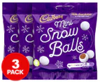 3 x Cadbury Mini Snow Balls Dairy Milk Chocolates 80g