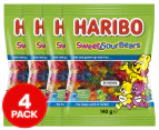 4 x Haribo Sweet & Sour Bears 140g