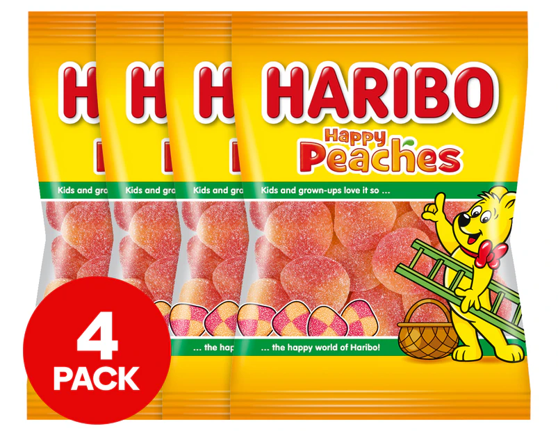 4 x Haribo Happy Peaches 150g