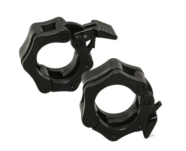 50mm Olympic Snap Lock Barbell Collars - Black