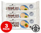 3 x Ceres Organics Organic Brown Rice Crackers Original 115g