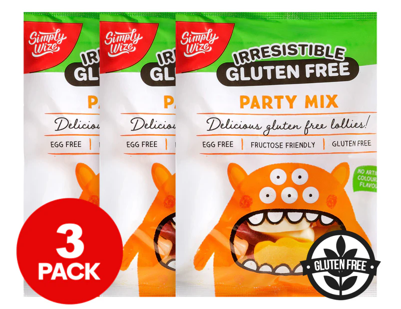 3 x Simply Wize Irresistible Gluten Free Party Mix 150g