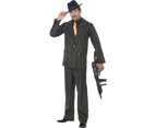 Gold Pinstripe Gangster Adult Costume
