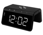 Rewyre Dual Alarm Clock & Wireless Charger - Black