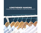 167x150cm Clothes Hanger Metal Clothing Drying Racks Portable Coat Rack Scarf Hat Wardrobe White