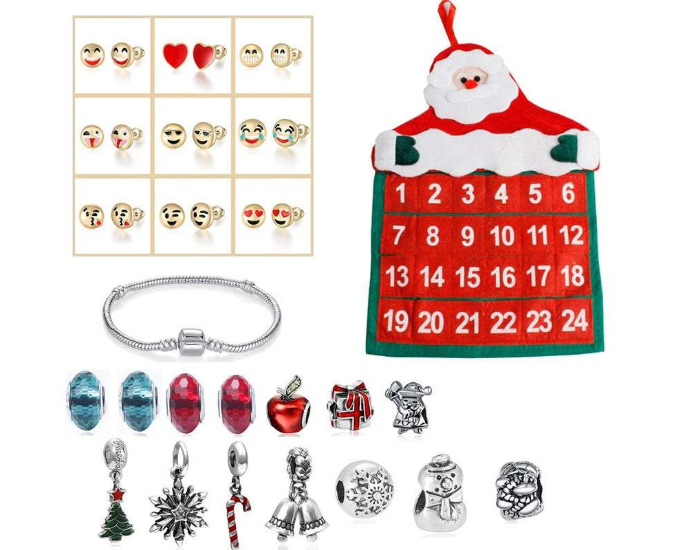 Christmas Decorations Hanging Christmas Advent Calendar Diy Countdown Calendar 24 Days Charms