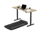 Lifespan Fitness V-FOLD Treadmill with ErgoDesk Automatic Standing Desk 1500mm in Oak/Black