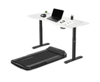 Lifespan Fitness V-FOLD Treadmill with ErgoDesk Automatic Standing Desk 1500mm in White/Black