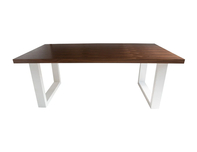 Global Rectangular Wood Dining Table | 200cm - Walnut & White