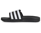Adidas Kids' Adilette Comfort Adjustable Slides - Core Black/Cloud White