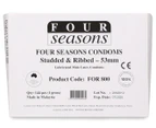 144pk Four Seasons Naked Studded & Ribbed Lubricated Condoms