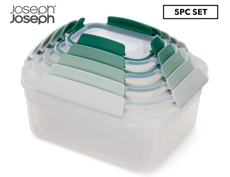 Joseph Joseph 5-Piece Nest Lock Multi-Size Container Set - Green Edition