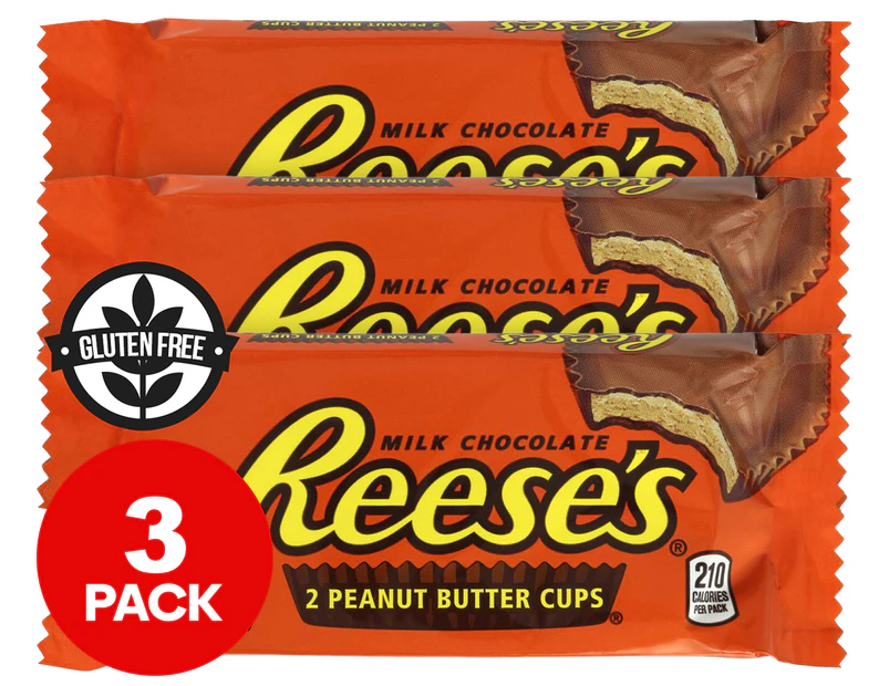 3 x Hershey Reese's Peanut Butter Cups 42g
