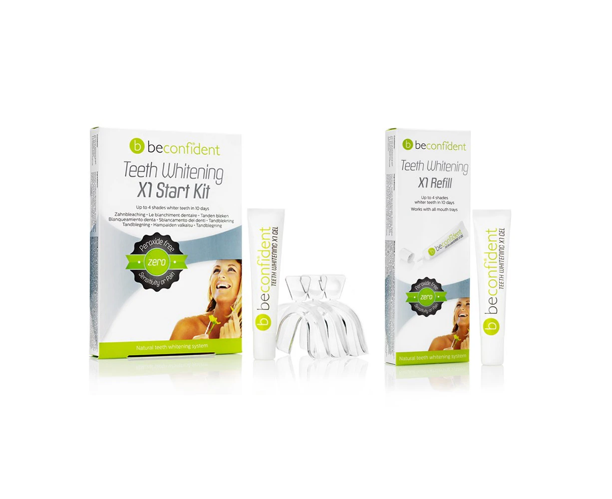 Beconfident Teeth Whitening X1 Start Kit + X1 Refill