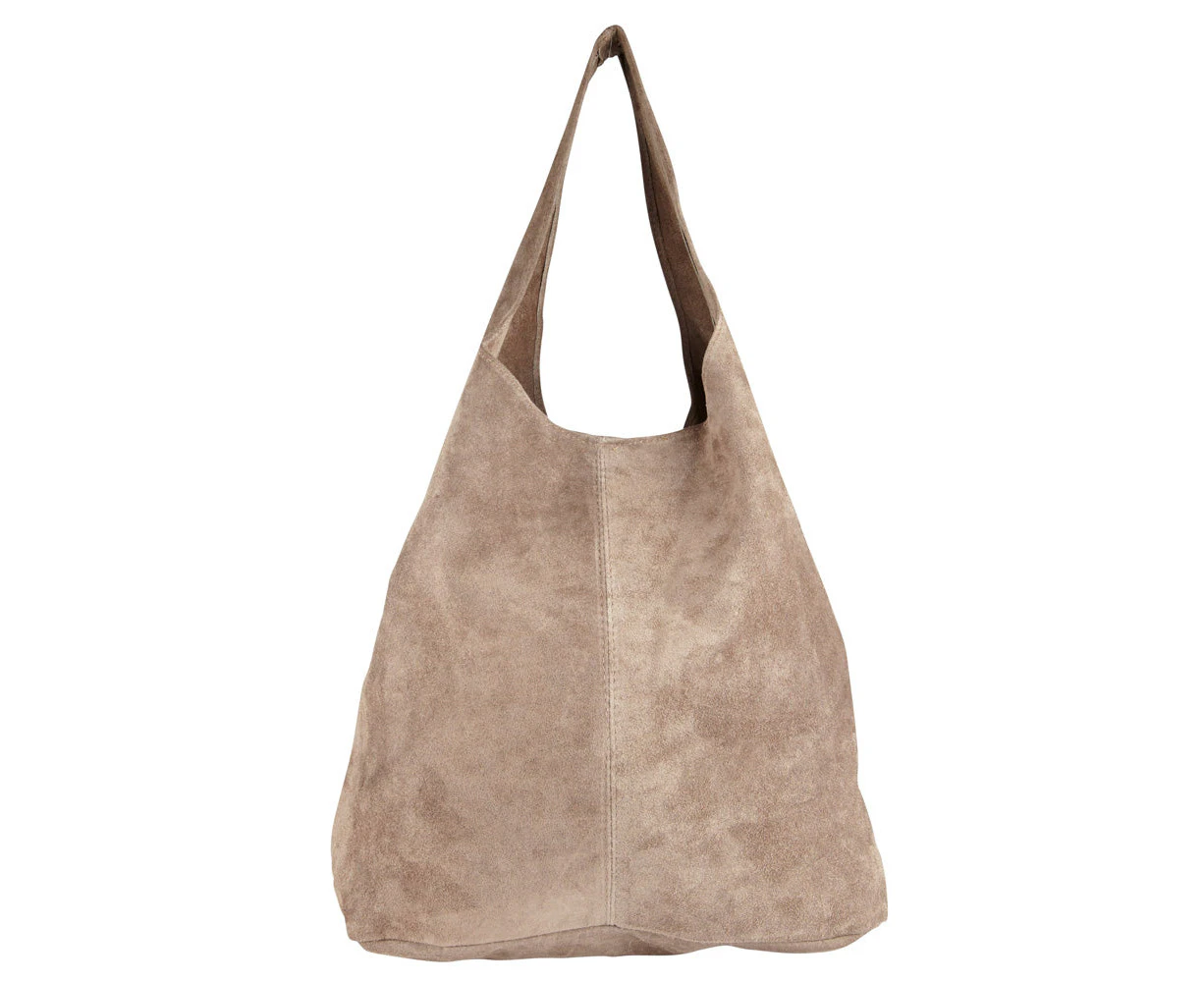 Wendy Taupe  Suede Hobo