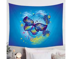 Blue Fairy Tale Butterfly Character Tapestry