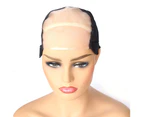 (1pc, Meidum) - Colorfulwigs 13cm x 14cm MONO Wig Caps for Making Wigs with Adjustable Strap Meidum Size 1pc Monofilament Wig Cap DIY Wigs Black Dome Weavi
