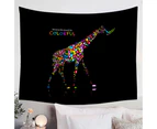 Inspiring Colorful Giraffe Tapestry